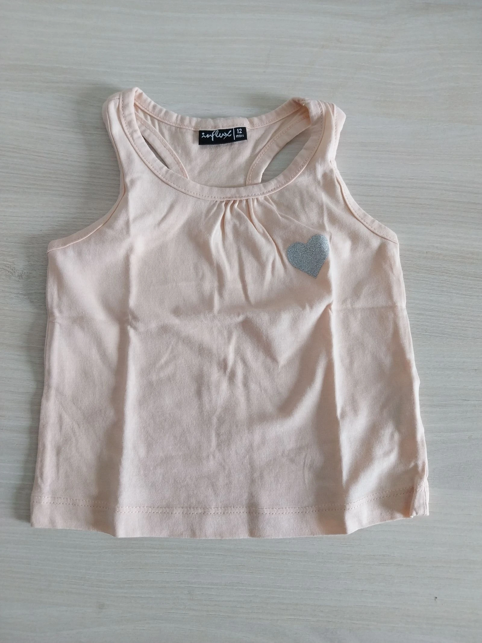 Sleeveless top with heart for girl 12 months – photo 2